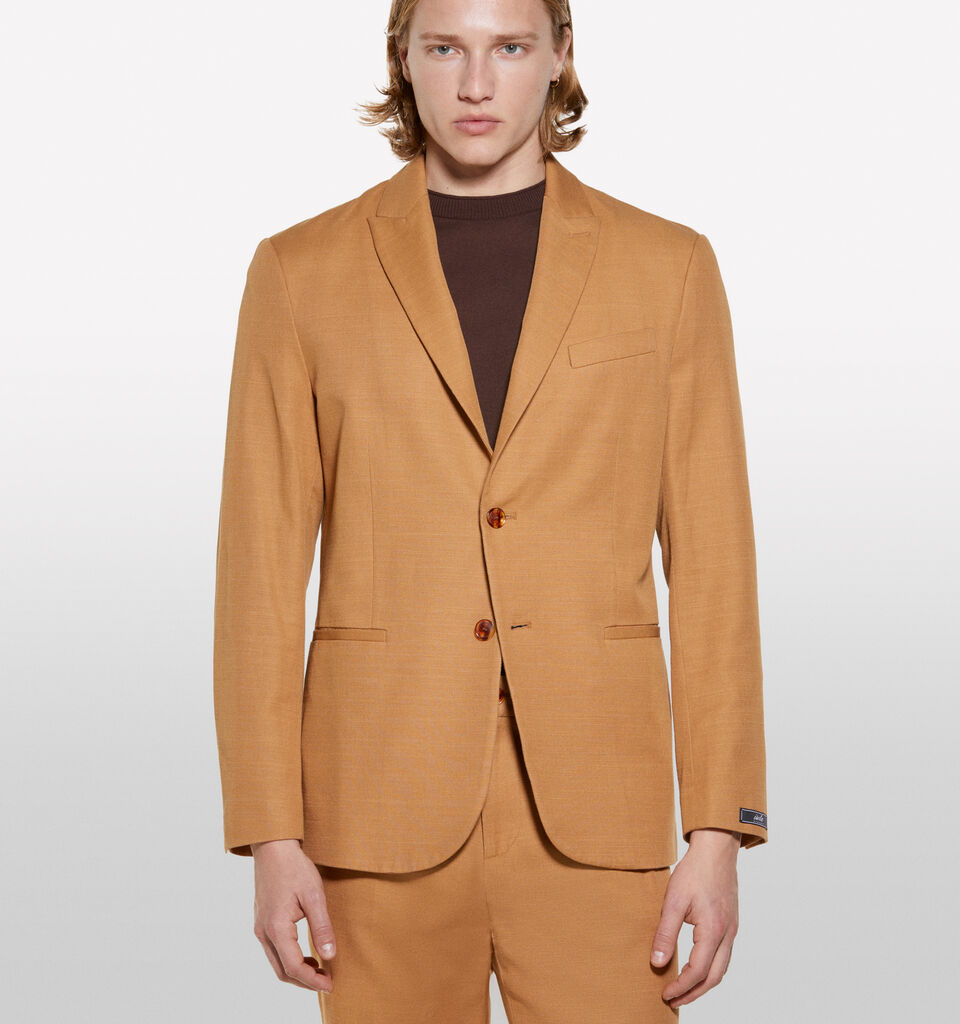 Camel single-breasted blazer - men's blazers - Camel | Sisley image number 4